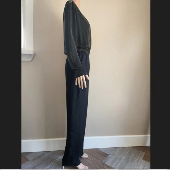 Vintage Joan Walters Womens 90’s Metal Jumpsuit Black - Picture 2 of 15